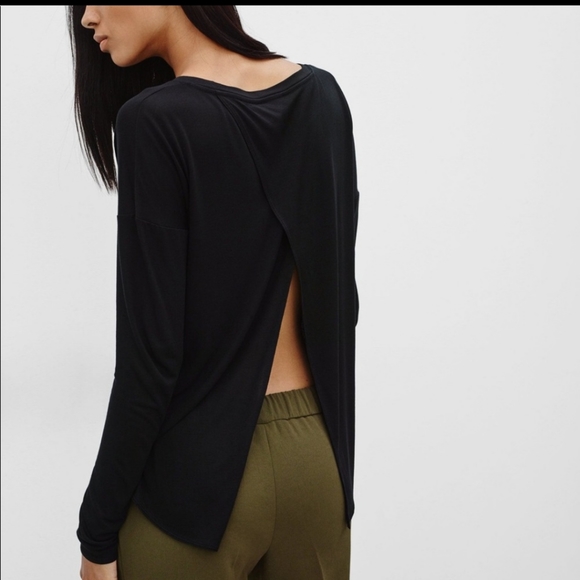 Wilfred Tops - Wilfred Open Back Top Black Dots Medium Black